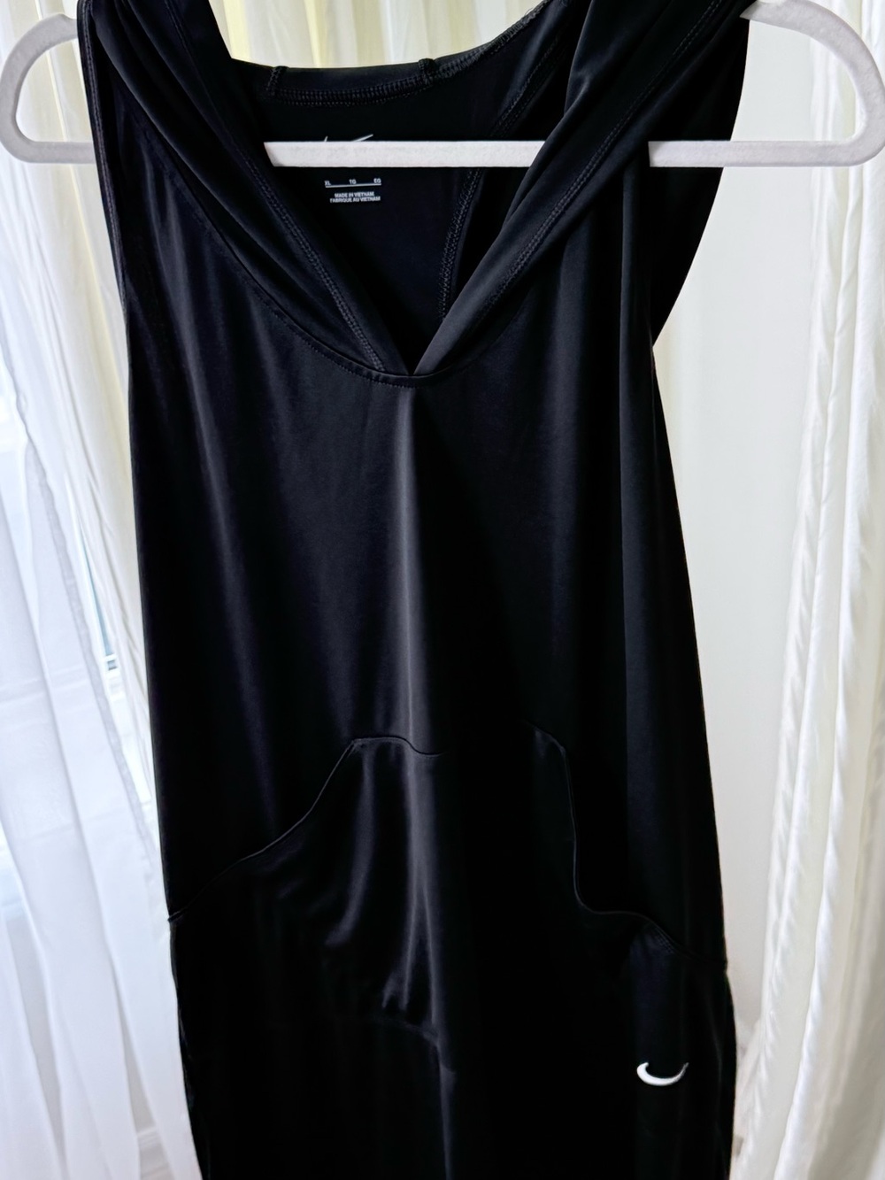 Nike Black Performance Top with White Swoosh